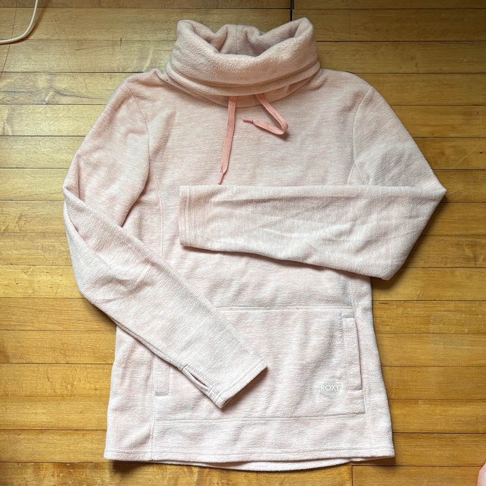 Roxy Light Pink Cowl Neck Sweater